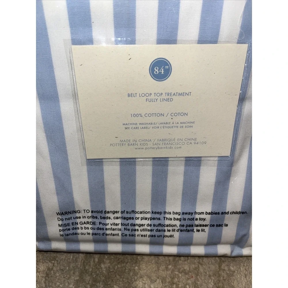 NEW POTTERY KIDS  BARN BLUE WHITE STRIPE‎ 84